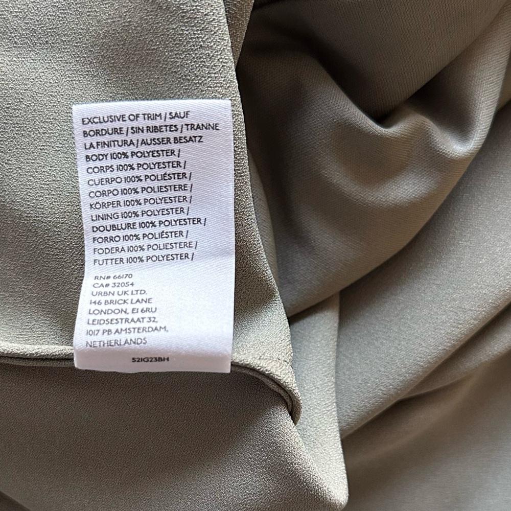 BHLDN One-Shoulder Sage Green Satin Gown - Picture 8 of 14